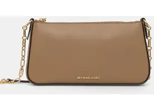 Δερμάτινη τσάντα MICHAEL Michael Kors χρώμα: καφέ, 32H3G8EW6L