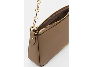Δερμάτινη τσάντα MICHAEL Michael Kors χρώμα: καφέ, 32H3G8EW6L