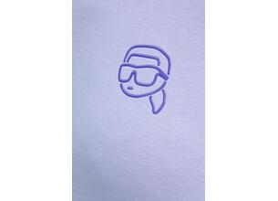 Μπλούζα Karl Lagerfeld χρώμα: μοβ, με κουκούλα, 246W1815