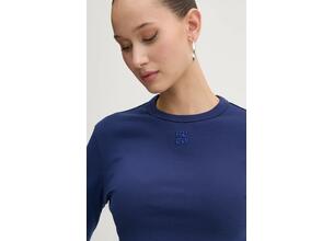 Longsleeve HUGO χρώμα: ναυτικό μπλε, 50518378
