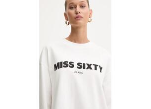 Βαμβακερή μπλούζα με μακριά μανίκια Miss Sixty χρώμα: άσπρο, 6L3SJ3770000