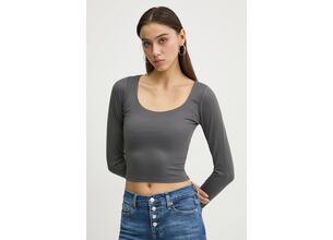 Μακρυμάνικο Hollister Co. χρώμα: γκρι, KI339-3628