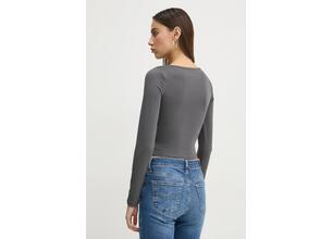 Μακρυμάνικο Hollister Co. χρώμα: γκρι, KI339-3628