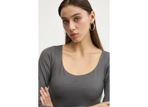 Μακρυμάνικο Hollister Co. χρώμα: γκρι, KI339-3628