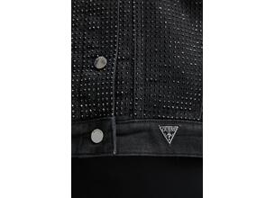 Μπουφάν Guess GILDA χρώμα: μαύρο, W4BN48 D5HM1
