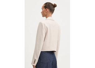 Σακάκι Abercrombie & Fitch χρώμα: μπεζ, KI144-4142