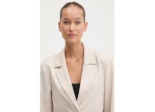 Σακάκι Abercrombie & Fitch χρώμα: μπεζ, KI144-4142