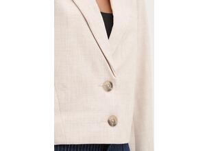 Σακάκι Abercrombie & Fitch χρώμα: μπεζ, KI144-4142