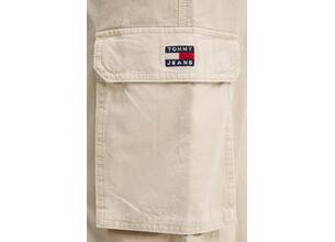 Βαμβακερό παντελόνι Tommy Jeans χρώμα: μπεζ, DW0DW18507