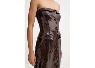 Φόρεμα Rotate Slim Midi Dress χρώμα: καφέ, 1127532910