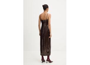 Φόρεμα Rotate Slim Midi Dress χρώμα: καφέ, 1127532910