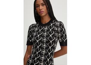 Φόρεμα Desigual COEURS χρώμα: μαύρο, 24WWVF10