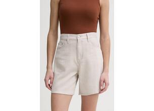 Τζιν σορτς Levi's HIGH BAGGY SHORT χρώμα: μπεζ, A9311