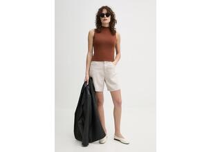 Τζιν σορτς Levi's HIGH BAGGY SHORT χρώμα: μπεζ, A9311