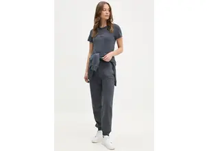 Βαμβακερό μπλουζάκι Calvin Klein Jeans γυναικείο, χρώμα: γκρι, J20J223563