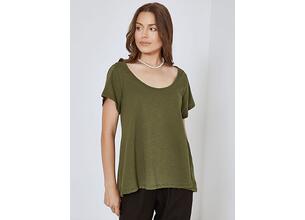 Oversized μπλούζα με καμπύλη στο τελείωμα SM9428.4163+8
