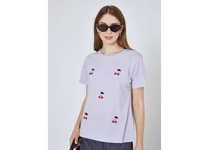 T-shirt με strass κεράσια SN7616.4857+4
