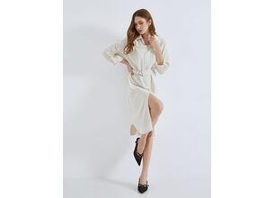 Φόρεμα πουκαμίσα σεμιζιέ με ρίγες SN7732.8818+3