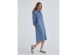 Φόρεμα μίντι με denim όψη SN7948.8808+2