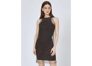 Φόρεμα μίνι αμάνικο δίχτυ με strass SN9423.8820+1
