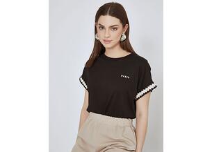 T-shirt με πλεκτές λεπτομέρειες SN9844.4028+1