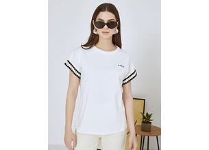 T-shirt με πλεκτές λεπτομέρειες SN9844.4028+2