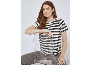T-shirt με μεταλλιζέ ρίγες SN9844.4672+1