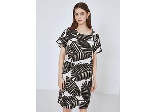 Φόρεμα εμπριμέ μίντι με βαμβάκι SN9856.8552+1