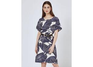 Φόρεμα εμπριμέ μίντι με βαμβάκι SN9856.8552+4