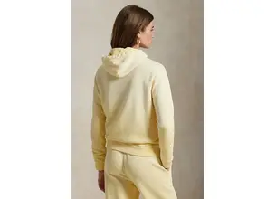 Βαμβακερή μπλούζα Polo Ralph Lauren γυναικεία, χρώμα: κίτρινο, με κουκούλα, 211935584