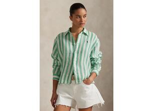Πουκάμισο από λινό Polo Ralph Lauren χρώμα: μπλε, 211935130