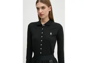 Πουκάμισο Polo Ralph Lauren χρώμα: μαύρο, 211941176
