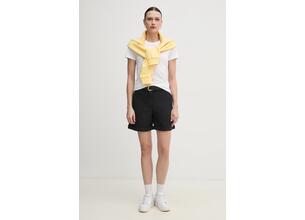 Σορτς Tommy Hilfiger χρώμα: μαύρο, γυναικείο, high waist WW0WW42457