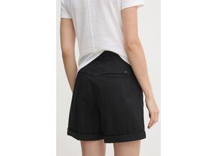 Σορτς Tommy Hilfiger χρώμα: μαύρο, γυναικείο, high waist WW0WW42457