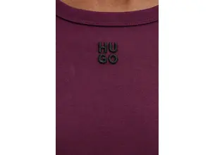 Μπλουζάκι HUGO χρώμα: μοβ, 50512002