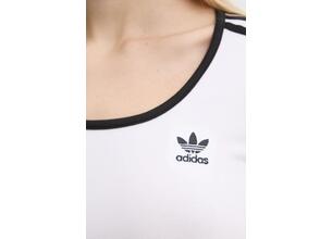 Μακρυμάνικο adidas Originals 3S LS CROP χρώμα: άσπρο, JD4625