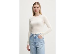 Μακρυμάνικο Guess Originals χρώμα: μπεζ, W5RP40 KA0H1