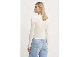 Μακρυμάνικο Guess Originals χρώμα: μπεζ, W5RP40 KA0H1