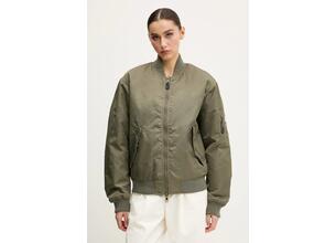 Μπουφάν bomber Guess Jeans χρώμα: καφέ, W5RL81 WHAA2