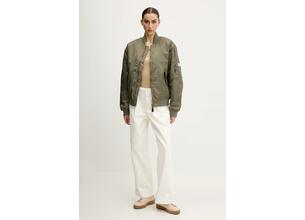 Μπουφάν bomber Guess Jeans χρώμα: καφέ, W5RL81 WHAA2