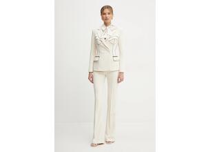 Σακάκι Elisabetta Franchi χρώμα: μπεζ, GI12951E2