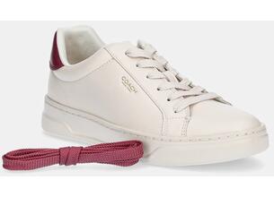 Δερμάτινα αθλητικά παπούτσια Coach High Line χρώμα: μπεζ, CW971