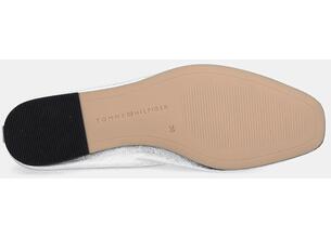 Δερμάτινες μπαλαρίνες Tommy Hilfiger SOFT METAL LTHR BALLERINA NO BOW χρώμα: ασημί, FW0FW08601