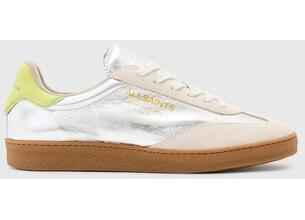 Δερμάτινα αθλητικά παπούτσια AllSaints Thelma Metallic Sneaker χρώμα: ασημί, W072FB