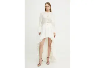 Βαμβακερή φούστα Marciano Guess ELSA χρώμα: μπεζ, 5GGD34 7317A