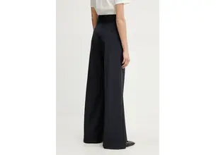 Μάλλινα παντελόνια Weekend Max Mara χρώμα: ναυτικό μπλε, 2515131041600