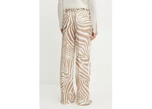 Παντελόνι με λινό μείγμα Marciano Guess GISELLE χρώμα: μπεζ, 5GGB01 7314A