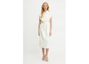 Φόρεμα Patrizia Pepe χρώμα: μπεζ, 2A2870 A573
