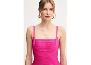 Φόρεμα Herve Leger Milly χρώμα: ροζ, HLT8499590