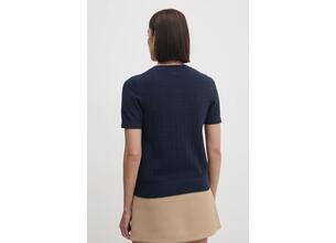 Μάλλινη ζακέτα Tommy Hilfiger χρώμα: ναυτικό μπλε, WW0WW43958